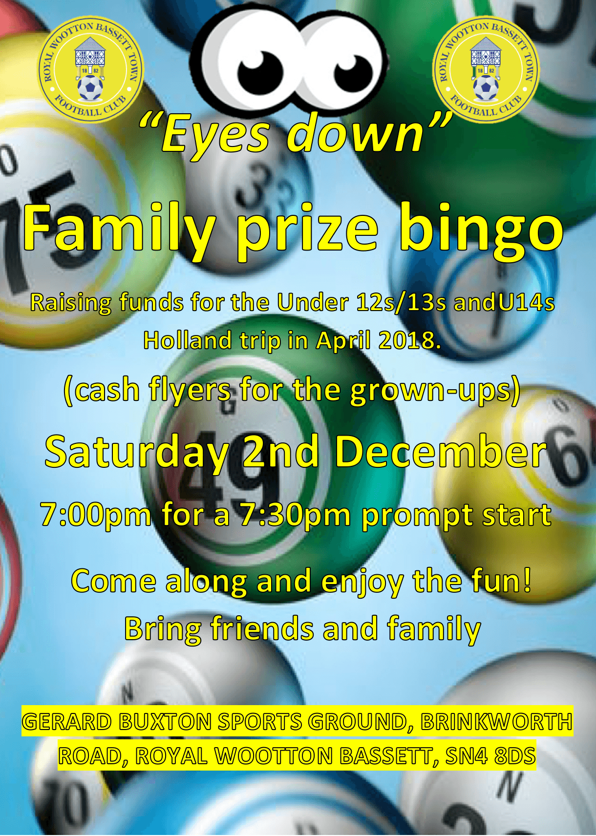 Family Prize Bingo Poster