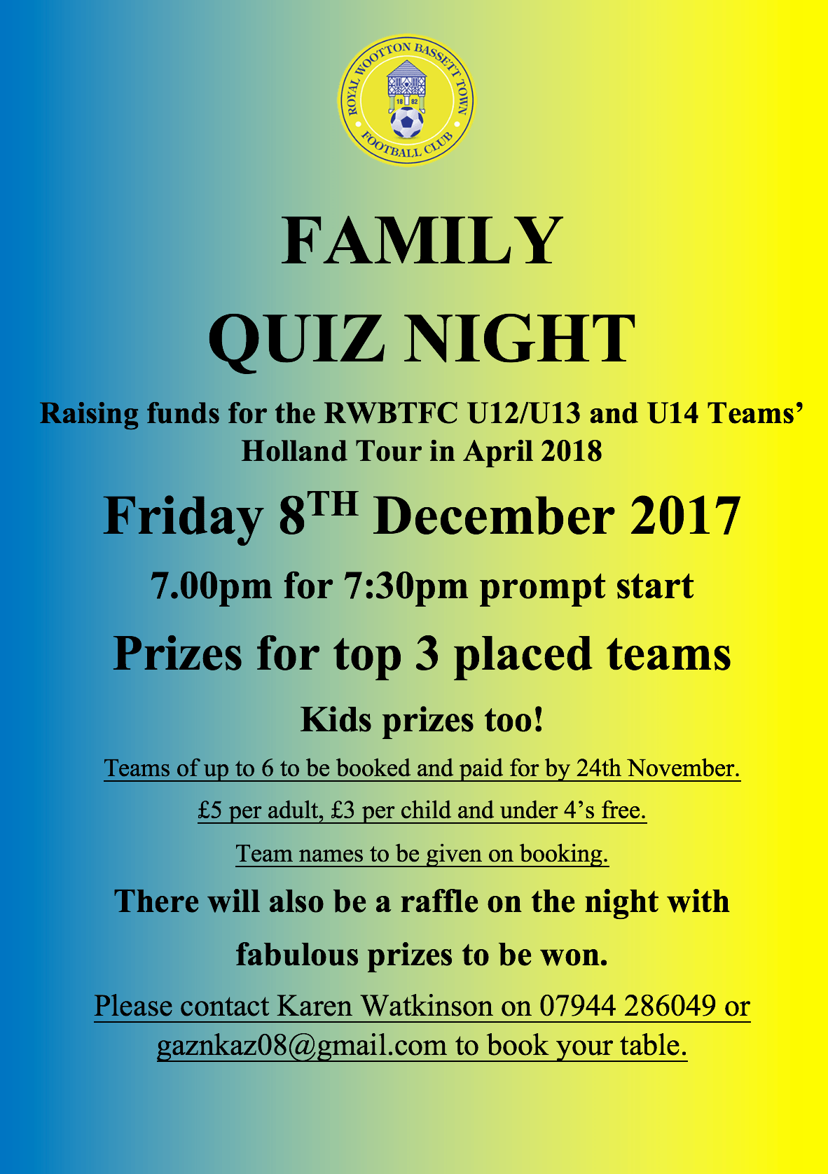 Family Quiz Night Poster